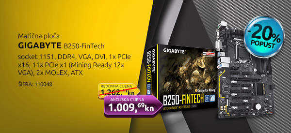 Matična ploča GIGABYTE B250-FinTech