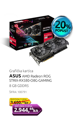 Grafička kartica ASUS AMD Radeon ROG STRIX-RX580-O8G-G