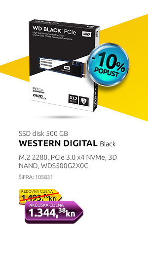 SSD disk 500 GB, WD Black