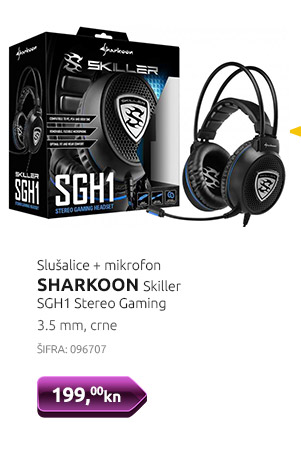 Slušalice + mikrofon SHARKOON Skiller SGH1 Stereo Gaming