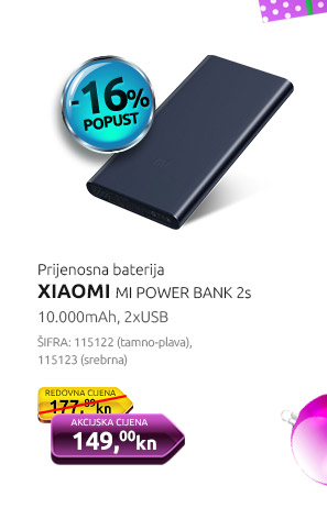 Prijenosna baterija XIAOMI MI POWER BANK 2s