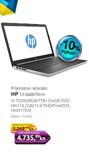 Prijenosno računalo HP 15-da0070nm