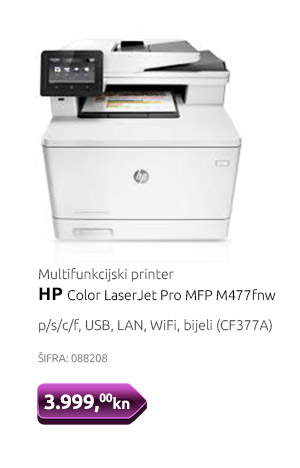 Multifunkcijski printer HP Color LaserJet ProMFP M477fnw