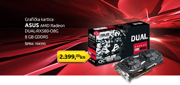 Grafička kartica ASUS AMD Radeon DUAL-RX580-O8G