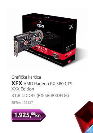 Grafička kartica XFX AMD Radeon RX 580 GTS XXXEdition