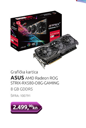 Grafička kartica ASUS AMD Radeon ROG STRIX-RX580-O8G-GAMING
