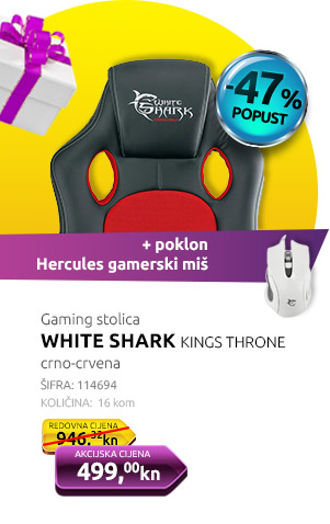 Gaming stolica WHITE SHARK KINGS THRONE