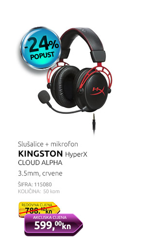 Slušalice + mikrofon KINGSTON HyperX CLOUD ALPHA