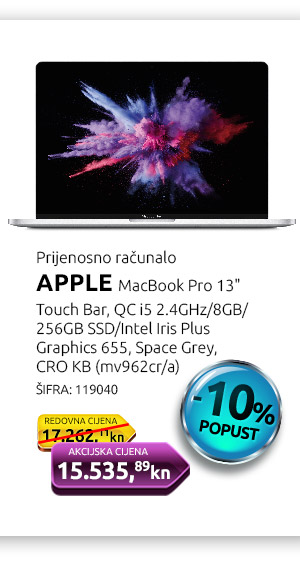 Prijenosno računalo APPLE MacBook Pro13&#34; Touch Bar (mv962cr/a)
