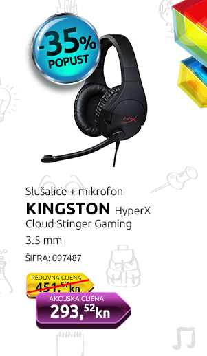 Slušalice + mikrofon KINGSTON HyperX Cloud Stinger Gaming