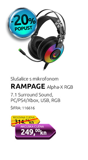 Slušalice RAMPAGE Alpha-X RGB s mikrofonom