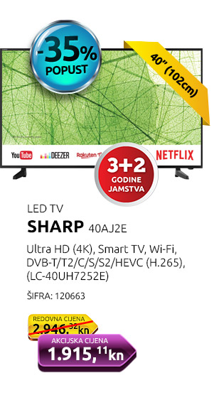 LED televizor SHARP 40AJ2E (LC-40UH7252E)