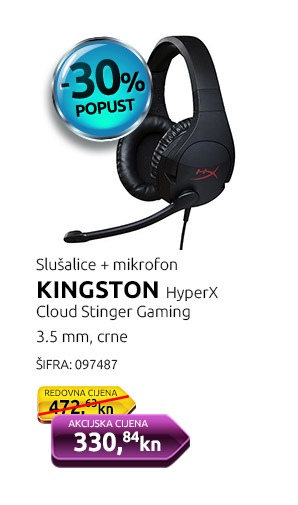 Slušalice + mikrofon KINGSTON HyperX Cloud Stinger Gaming
