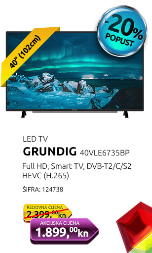 LED TV GRUNDIG 40VLE6735BP