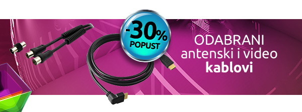 -30% popusta na odabrane antenske i video kablove